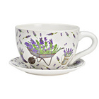 Blumentopf Pflanztasse "Lavendel" aus Keramik groß