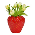 Vase Erdbeere aus Keramik groß
