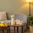 Vase Katzenkopf aus Keramik Weiß