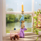 Kerzenhalter Nashorn & Papagei Pyramide