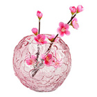 Vase mit Blumendekor rosa 13 cm Höhe