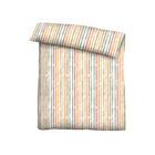 Castell Baumwoll Seersucker Bettwäsche Längsstreifen honig, 1x 135x200 cm + 1x 80x80 cm