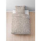 Castell Baumwoll Seersucker Bettwäsche Leo taupe, 1x 135x200 cm + 1x 80x80 cm