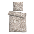 Castell Baumwoll Seersucker Bettwäsche Leo taupe, 1x 155x220 cm + 1x 80x80 cm