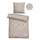 Castell Baumwoll Seersucker Bettwäsche Leo taupe, 1x 155x220 cm + 1x 80x80 cm
