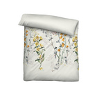 biberna Baumwoll-Satin Bettwäsche Blumen perlmutt, 1x 155x200 cm + 1x 80x80 cm