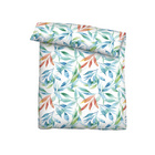 Castell Baumwoll Seersucker Bettwäsche Blätter bunt, 1x 155x220 cm + 1x 80x80 cm