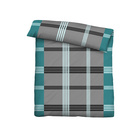 Castell Baumwoll Renforce Bettwäsche Karo-Streifen türkis, 1x 155x220 cm + 1x 80x80 cm