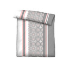 Castell Baumwoll Renforce Bettwäsche Streifen & Sterne  silber/grau, 1x 155x220 cm + 1x 80x80 cm