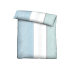 Castell Baumwoll Renforce Bettwäsche Striche ciel, 1x 135x200 cm + 1x 80x80 cm