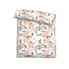 biberna Baumwoll-Satin Bettwäsche Birdie weiß, 1x 155x220 cm + 1x 80x80 cm