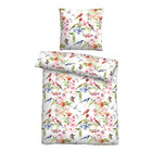 biberna Baumwoll-Satin Bettwäsche Birdie weiß, 1x 135x200 cm + 1x 80x80 cm