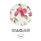 Castell Mikrofaser Bettwäsche Blümchen rubin, 1x 155x220 cm + 1x 80x80 cm