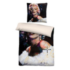 SID MAURER Mikrofaser Bettwäsche Marilyn Monroe weiß, 1x 155x220 cm + 1x 80x80 cm