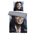 SID MAURER Mikrofaser Bettwäsche Michael Jackson silber/grau, 1x 155x220 cm + 1x 80x80 cm