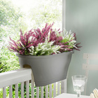 Balkongeländer-Pflanztopf grau