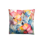 biberna Tencel Bettwäsche Aquarell Blumen taubenblau, 1x 135x200 cm + 1x 80x80 cm