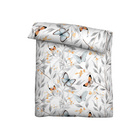 biberna Tencel Bettwäsche Schmetterlinge weiß, 1x 155x220 cm + 1x 80x80 cm