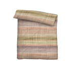 biberna Seersucker Bettwäsche Streifen-Karo macchiato, 1x 155x220 cm + 1x 80x80 cm