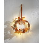 LED-Türkranz Herbstdeko aus Rattan Eldo