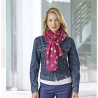Chiffon-Schal mit Glitzer bordeaux