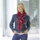 Chiffon-Schal mit Glitzer bordeaux