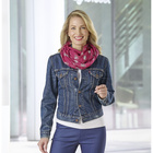 Chiffon-Schal mit Glitzer bordeaux
