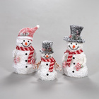 LED-Schneemänner "Familie Frosty" (Mann + Frau + Kind)