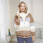 Teddy-Jacke im Tricolor-Look