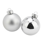 Weihnachtskugeln aus Glas silbern, 24er-Set