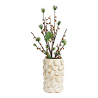 Porzellanvase mit Tannenzapfen-Dekor 16 cm hoch