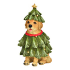 Weihnachtsfigur Golden Retriever als Tannenbaum aus Polyresin