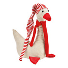 Weihnachtsgans mit gestreifter Mütze Wurm