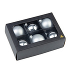 Weihnachtskugeln Silber, 6er-Set – Wurm