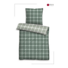 Feinbiber-Bettwäsche "Karo Tartan" salbei biberna