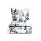 Castell Polycotton-Biber-Bettwäsche „Winter“ taubenblau