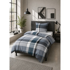 Castell Polycotton-Biber-Bettwäsche „Karo“ petrol