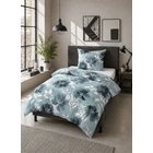 Castell Polycotton-Biber-Bettwäsche „Floral“ petrol