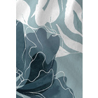 Castell Polycotton-Biber-Bettwäsche „Floral“ petrol