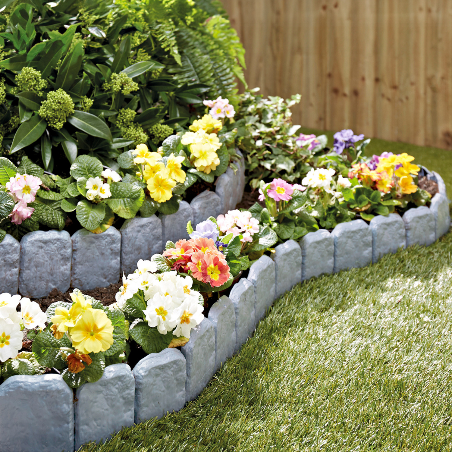 Rasenkanten Stein, 10er-Set, Gainsborough