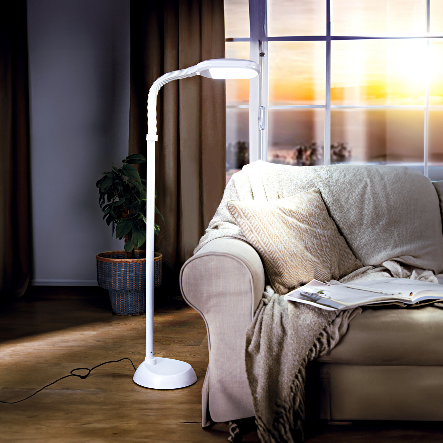 LED-Tageslichtlampe grau